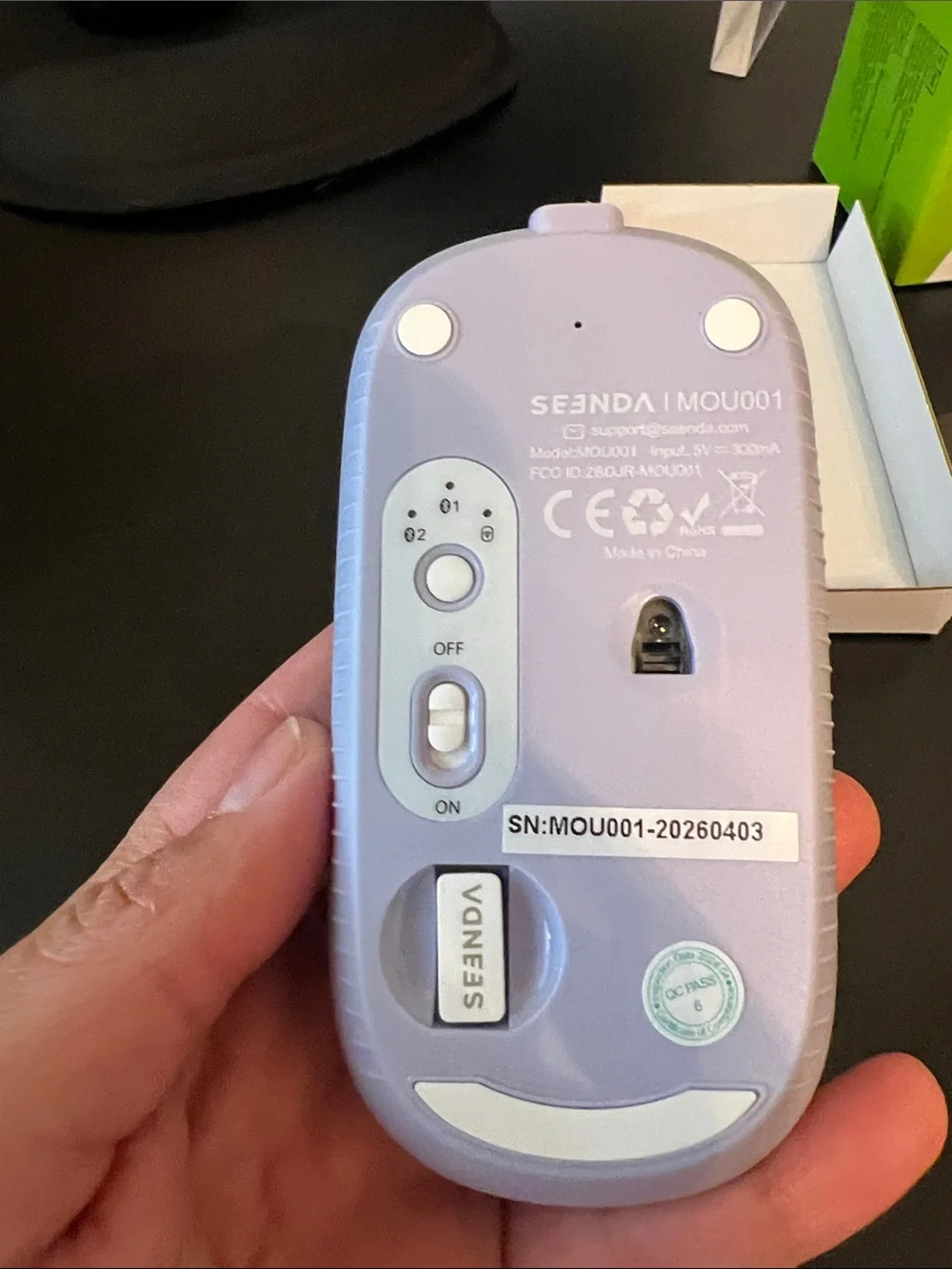 Bluetooth Wireless Mouse,3-Device Connection (USB&Dual Bluetooth)
